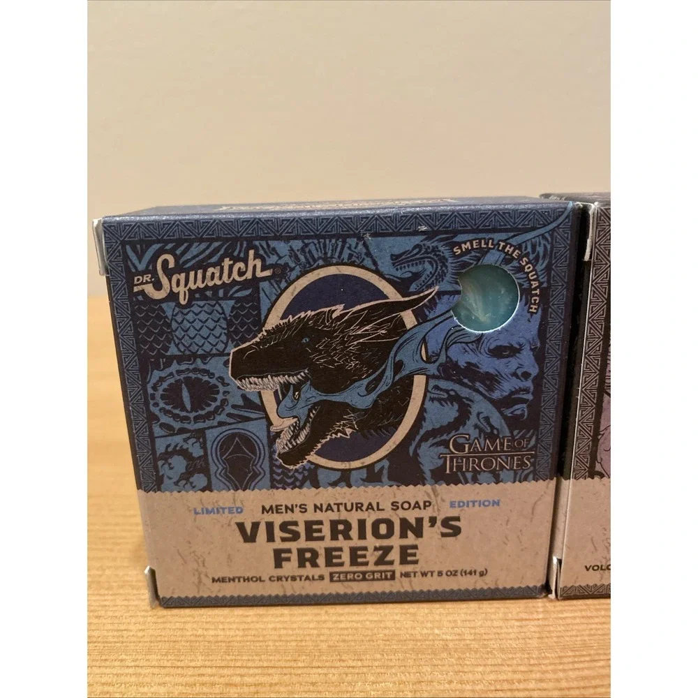 NEW!‎ Dr Squatch GAME OF THRONES Soap Collection Drogon, Viserion Thousand Sword